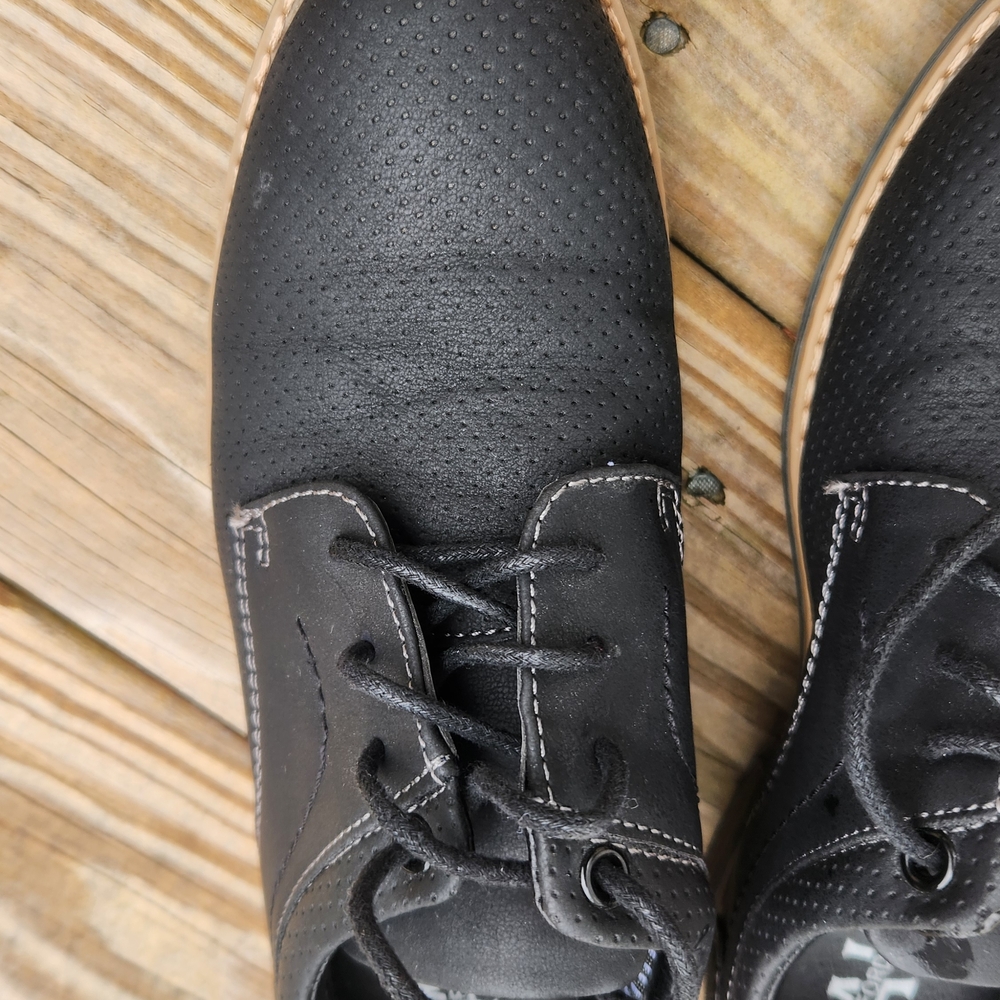 Boys Black Dress Lace-Up Shoes by Ashford Hayes. - Picture 7 of 8